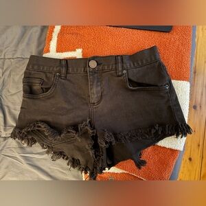 brown low wasted shorts